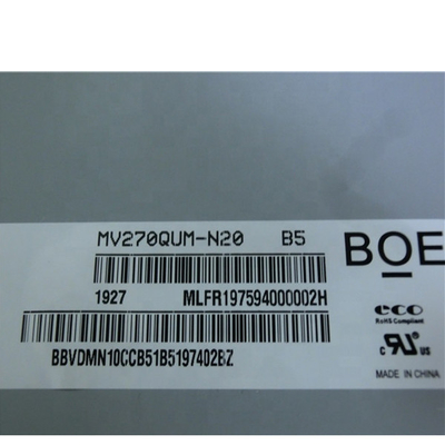 BOE TFT LCD Ekran MV270QUM-N20 27.0 İnç RGB 3840X 2160 UHD 163PPI