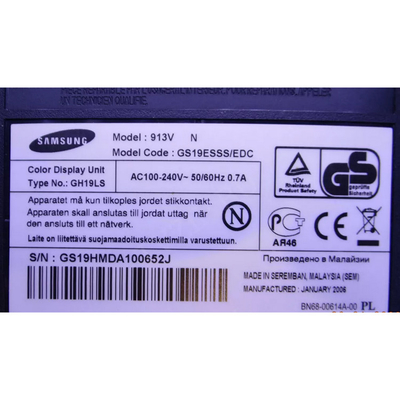 HSD190ME12-A06 19.0 Inch LCD Ekran 1280*1024 LVDS 30 Pin LCD Ekran