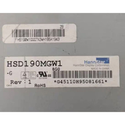 HSD190MGW1-G 19 Inch LCD Screen Antiglare Sert kaplama 1440*900 LCD Panel