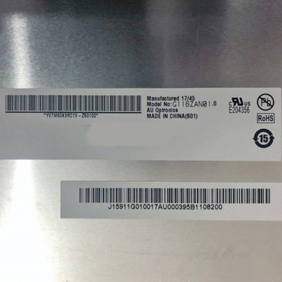11.6 inç G116ZAN01.0 3840*2160 LED Sürücü ile LCD Ekran