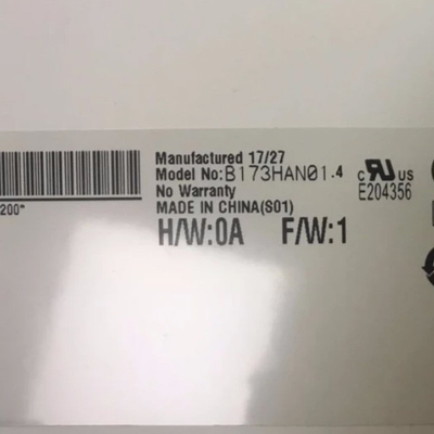 Tedarik B173HAN01.4 boyutu 17.3 inç Mat sert kaplama LCD ekran
