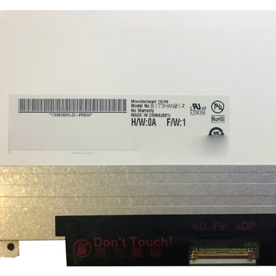 Boyutu 17.3 inç B173HAN01.2 3.3VTyp Transmissive TFT LCD Panel