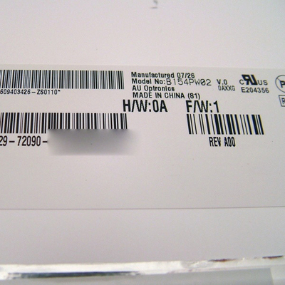 B154PW02 V0 boyutu 15.4 inç 1440*900 110PPI LCD Ekran