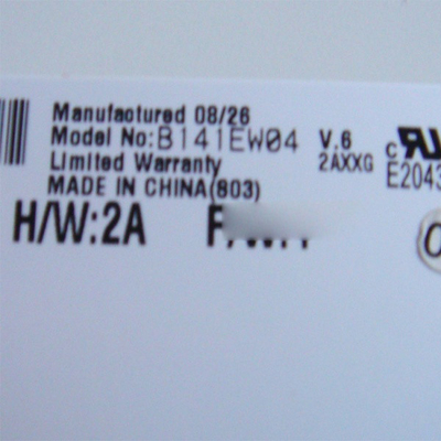 B141EW04 V6 14.1 inç 1280*800 LCD Ekranı TFT-LCD Ekranı