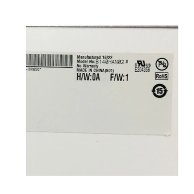 B140HAN02.0 AUO için 14.0 inç 1920*1080 LCD Ekran Ekran
