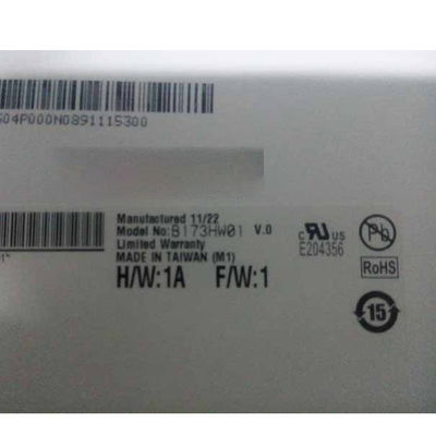 300 Cd/M² Dizüstü Bilgisayar LED Monitör 17,3'' B173HW01 V0 Dizüstü Bilgisayar Ekranı