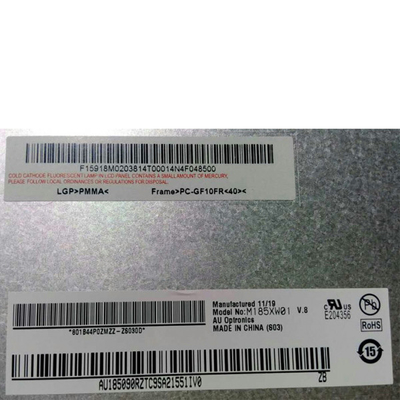 M185XW01 V8 LCD Ekran 18.5 İnç 1366x768 Parlama Önleyici Yüzey