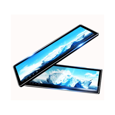 İyi bir fiyat. Esnek ekran 28.1 inç LCD şerit ultra geniş süpermarket reklam dijital raf ekranı çevrimiçi