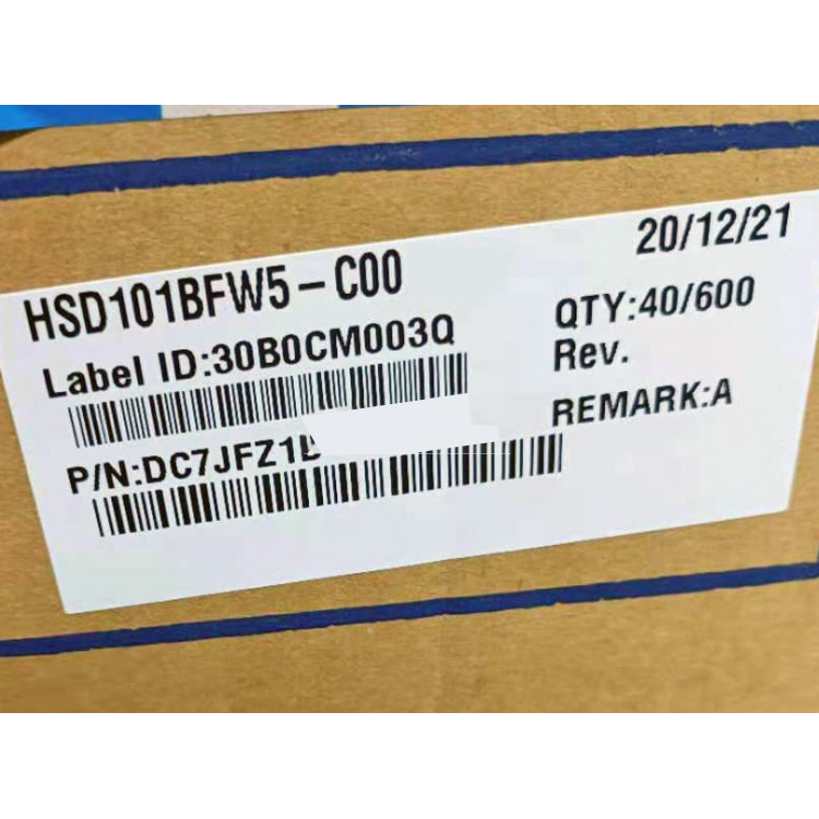 Otomotiv Ekranı için yeni ve orijinal 10.1 inç 1024*600 LCD Ekran Paneli HSD101BFW5-C00