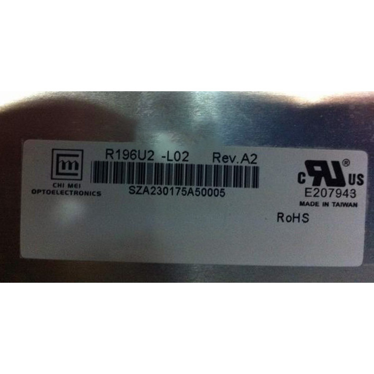Orijinal 1600*1200 R196U2-L01 19.6 Inç TFT LCD Ekran Chimei Innolux Için